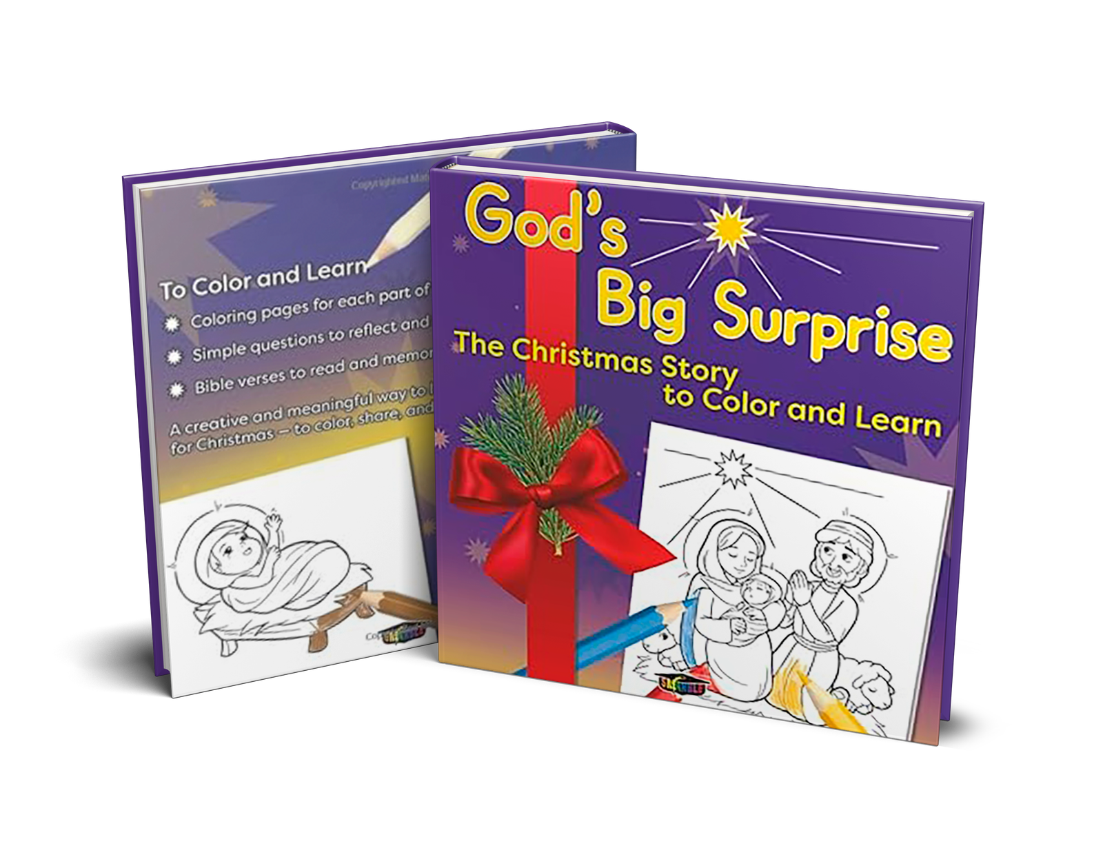 God's Big Surprise: The Christmas Story to Color and Learn Cover